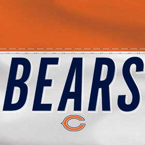 NFL Chicago Bears White Striped Xbox 360 (Includes HDD) Skin